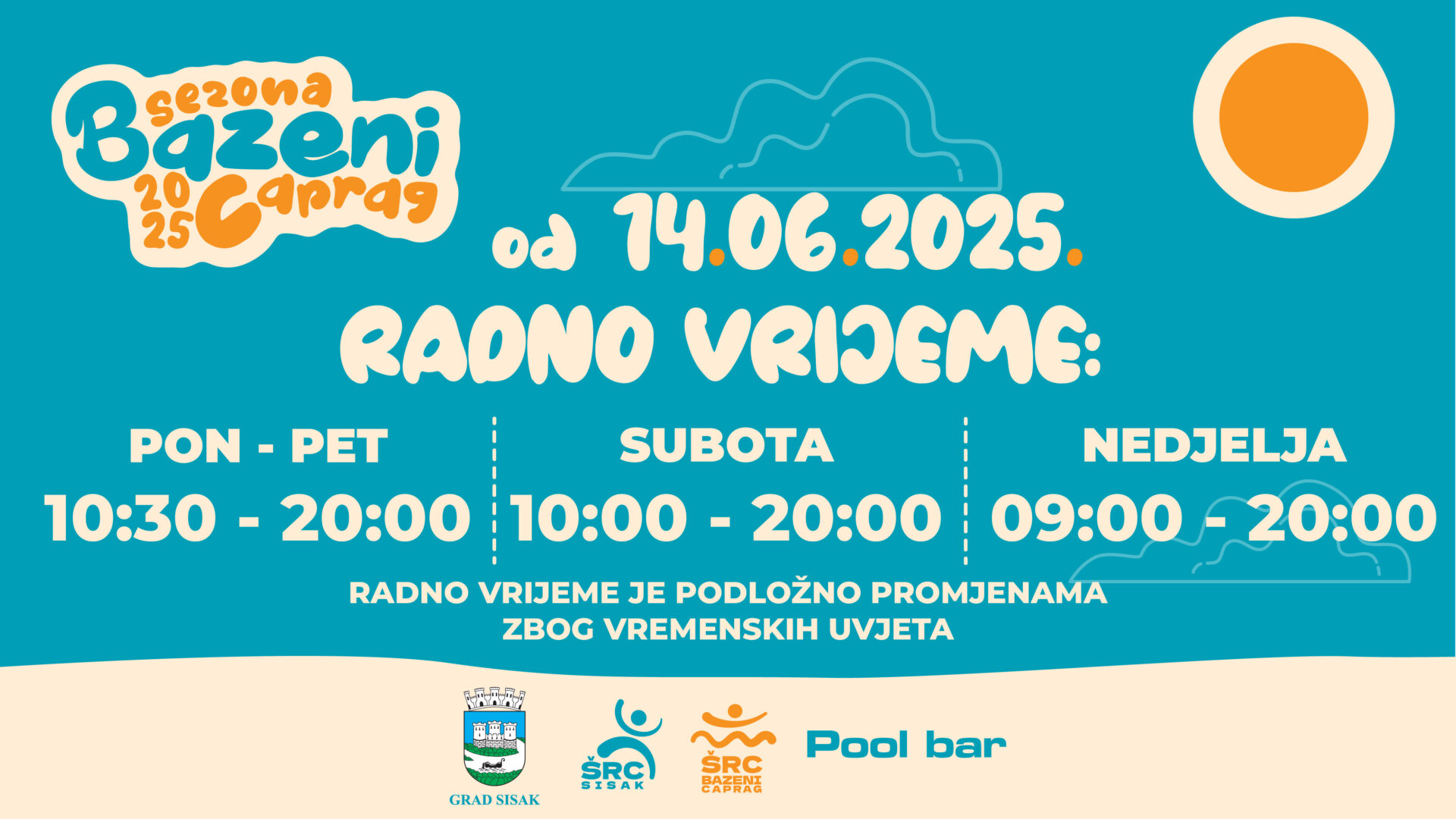 Radno vrijeme bazena Caprag - Športsko-rekreacijski centar Sisak